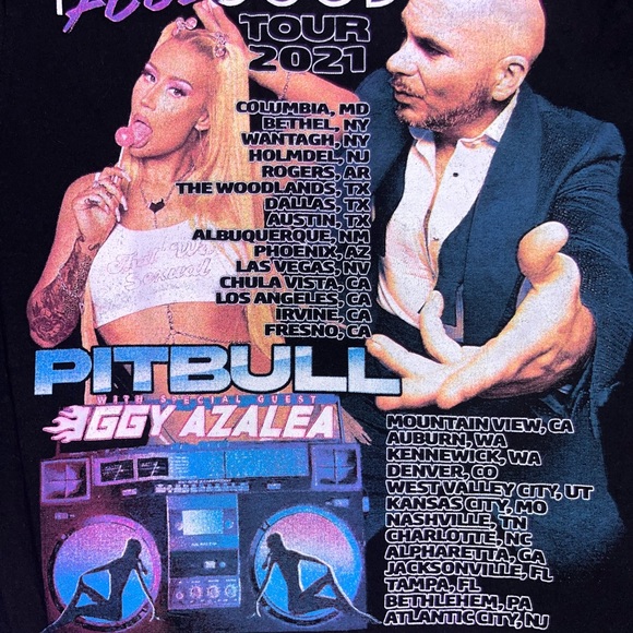 Pitbull and Iggy Azalia tour tee Size M color Black with graphics on each side. - Picture 5 of 5